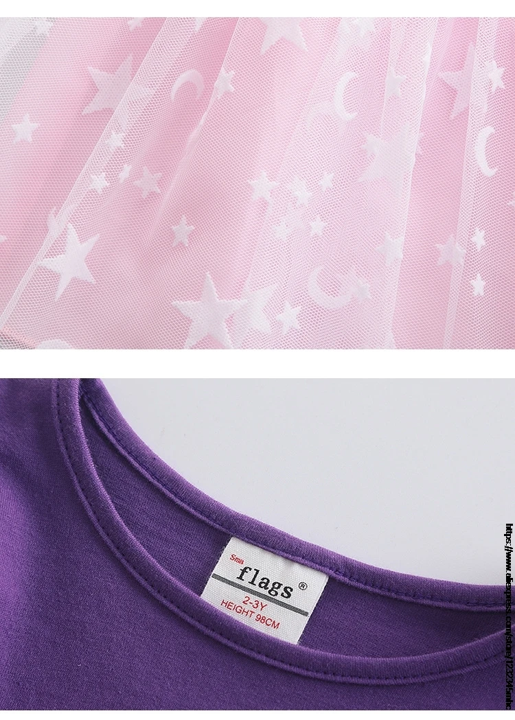 Для девочек детская одежда для хлопковая рубашка блуза газовое платье из