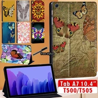 tablet case for samsung galaxy tab a7 2020 10 4 inch funda pu leather folding stand cover for sm t500 sm t505 protective shell