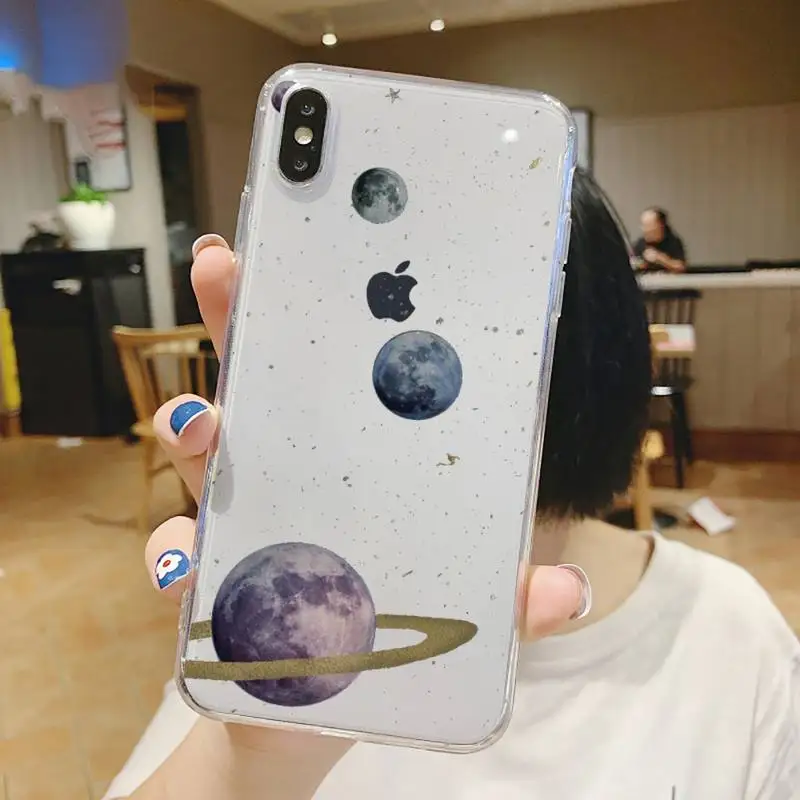 

Starry Universe Phone Case Transparent soft For iphone 5 6 7 8 11 12 s c se plus mini x xs xr pro max shell