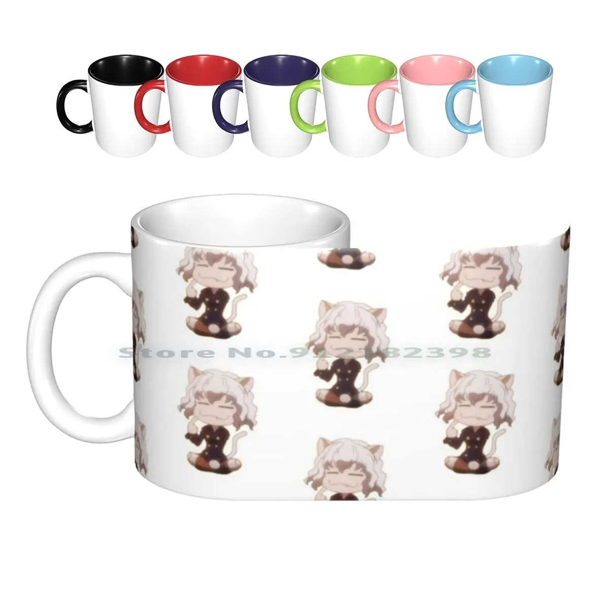 Chibi Pitou Ceramic Mugs Coffee Cups Milk Tea Mug Neferpitou Hxh Hunter X Hunter Hunterxhunter Royal Guard Chimera Ant Creative