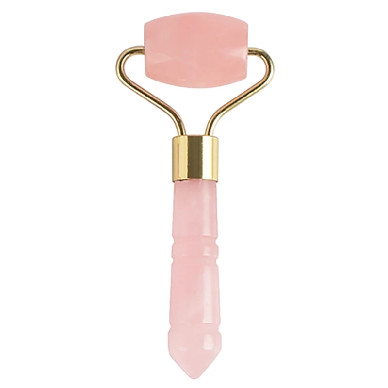 

Rose Quartz Face Lifting Rollers Mini Massager Crystal Facial Jade Beauty Rollers Face Slimming Tool Jade Portable Cute Massager