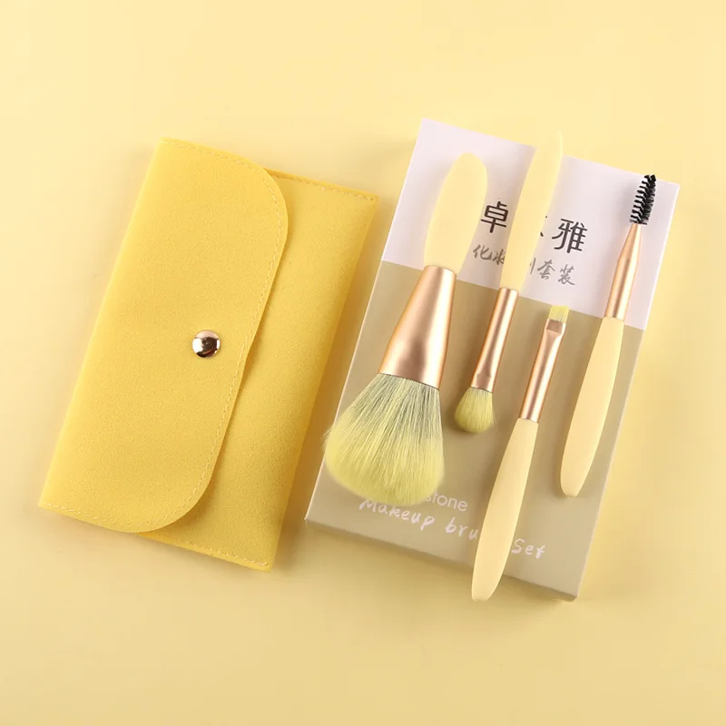 

4Pcs Makeup Brushes Set Face Eye Shadow Foundation Powder Eyeliner Eyelash Make Up Brush Beauty Tool with Bag Makeup Tools