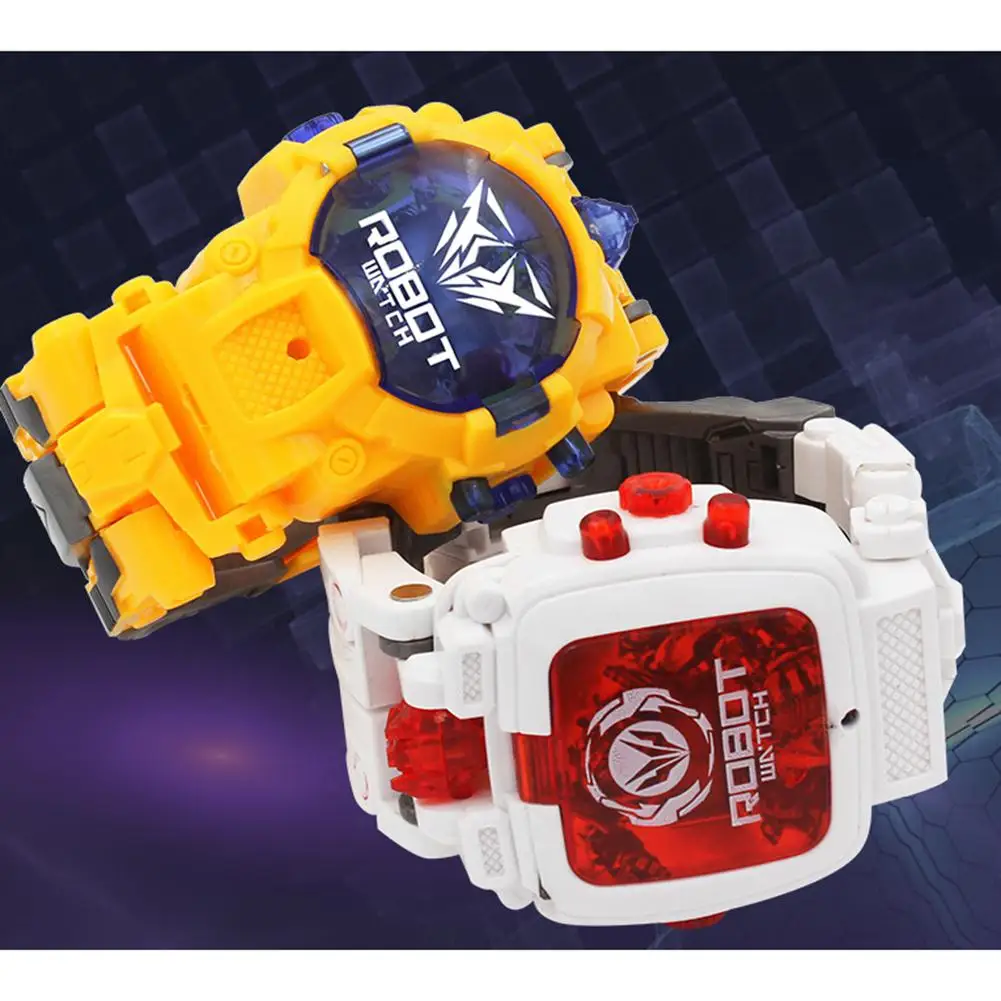 Ни один креативный ручной робот трансформер игрушки для детей электронные часы