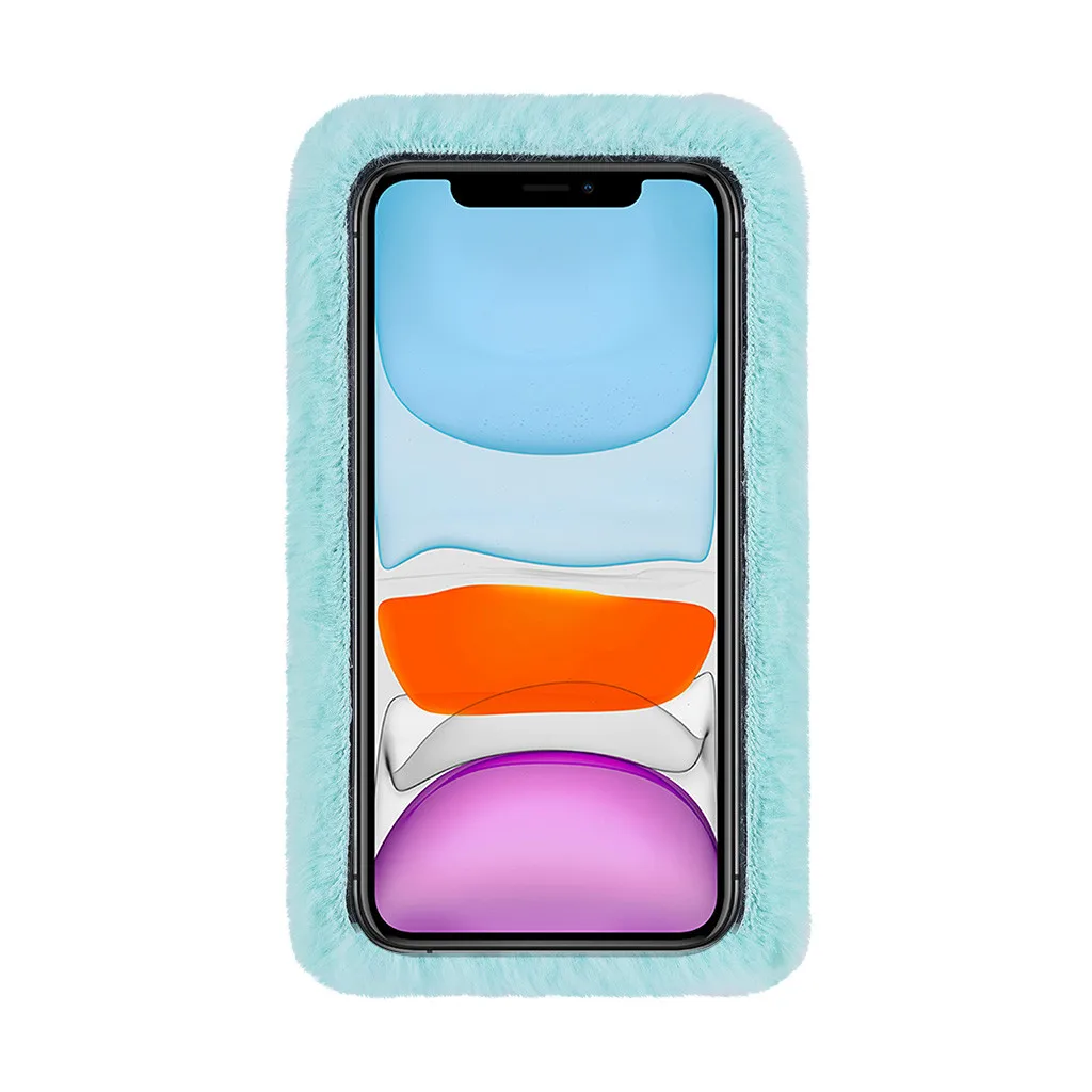Однотонный простой плюшевый чехол для iPhone 11Pro Осень-зима точная посадка 5 8 дюйма
