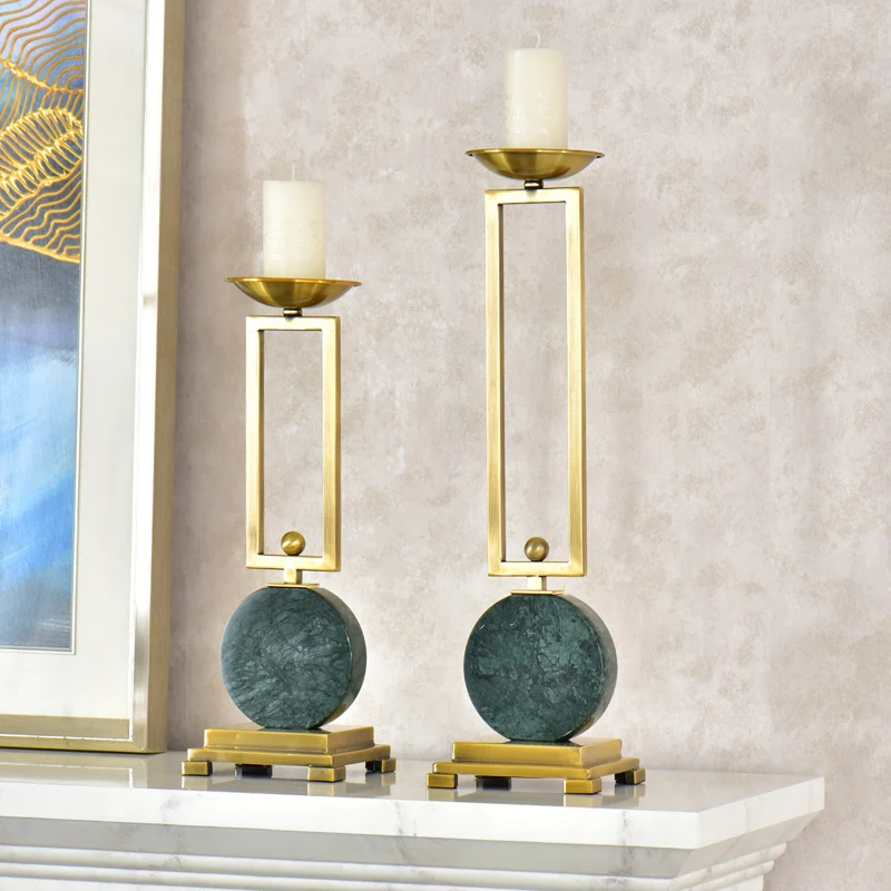 Большой роскошный подсвечник золотой металл скандинавские подсвечники