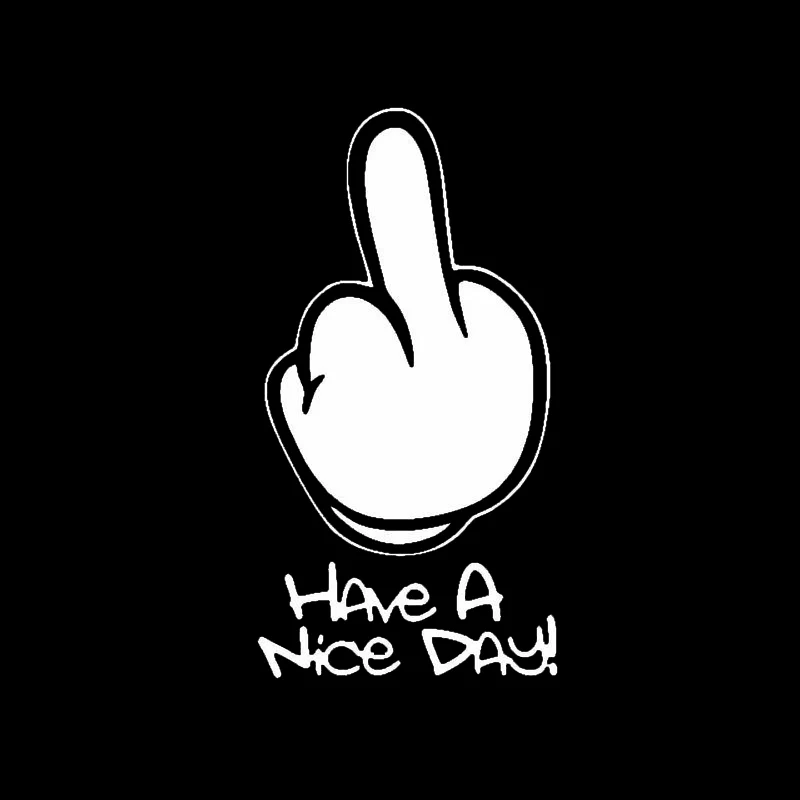 Стайлинг автомобиля хорошего дня! Средний палец автомобильные наклейки и