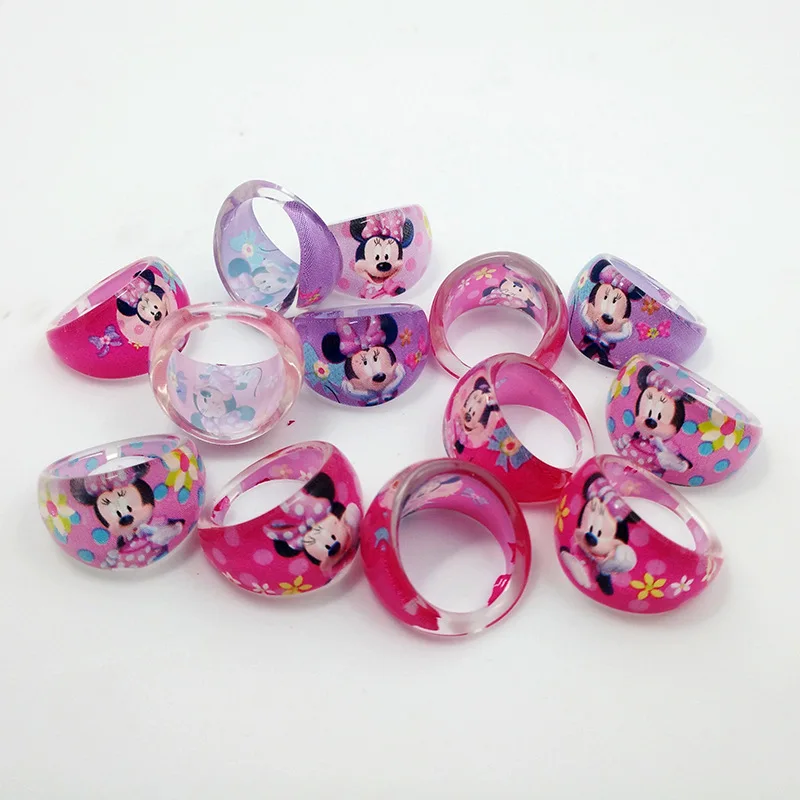 5 шт./лот детское кольцо из мультфильма Принцесса Диснея аксессуары Минни Маус