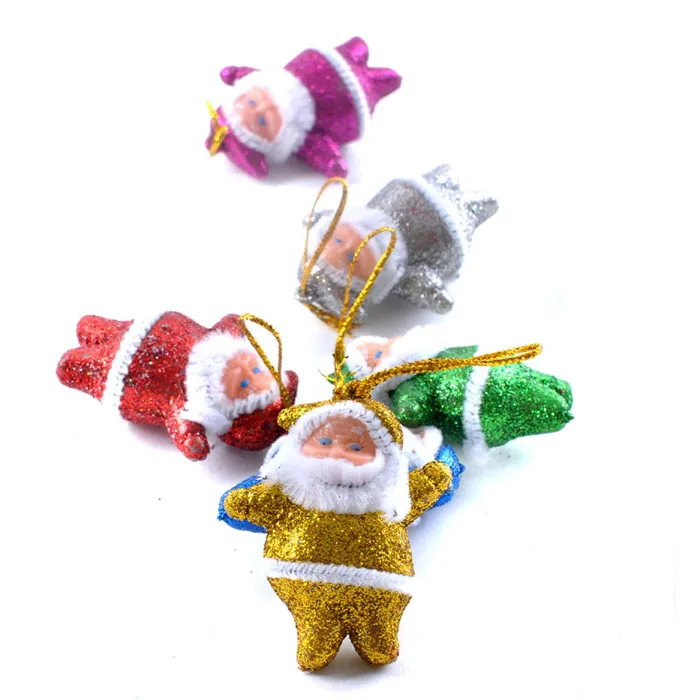 

66#6PC Colorful Christmas Santa Claus Ornaments Xmas Tree Hanging Decoration christmas tree decorations kerst decoratie