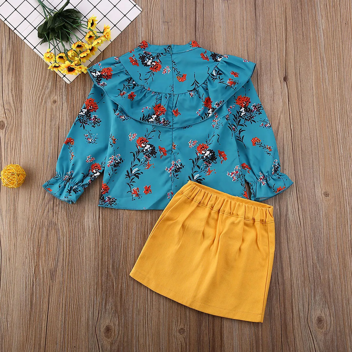 Женская мини-юбка с оборками и цветочным принтом | Мать ребенок