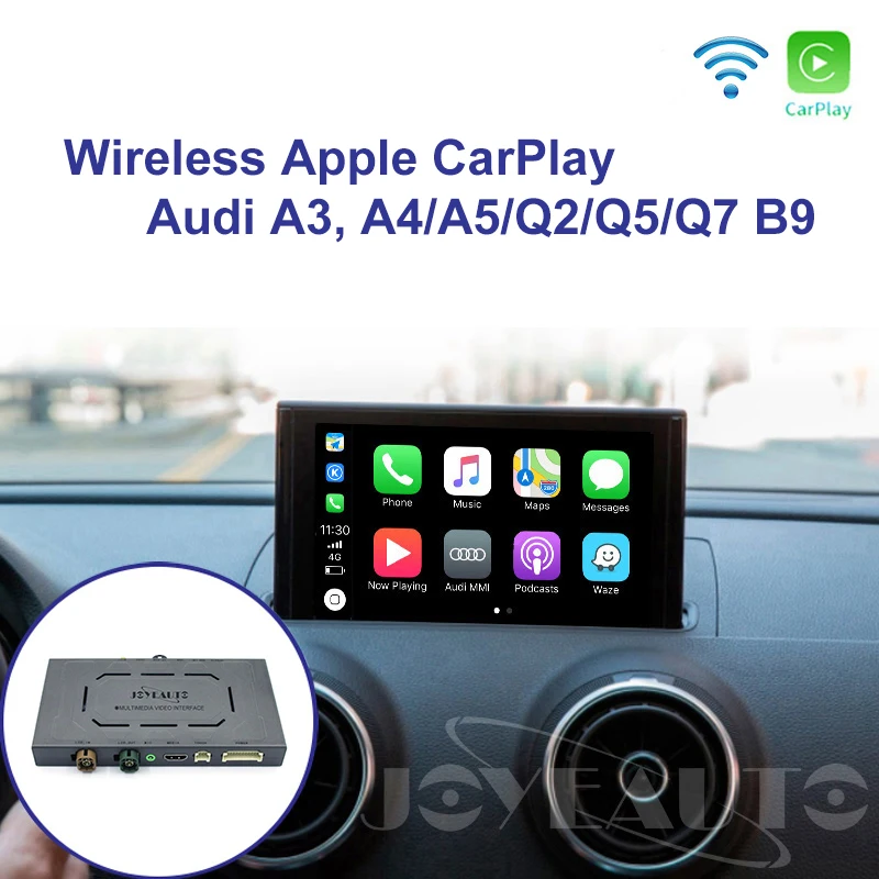 Joyeauto WI-FI Беспроводной Apple Carplay для Audi A1 A3 A4 A5 A6 A7 A8 Q3 Q5 Q7 C6 MMI 3g RMC 2010- iOS Android зеркальное авто