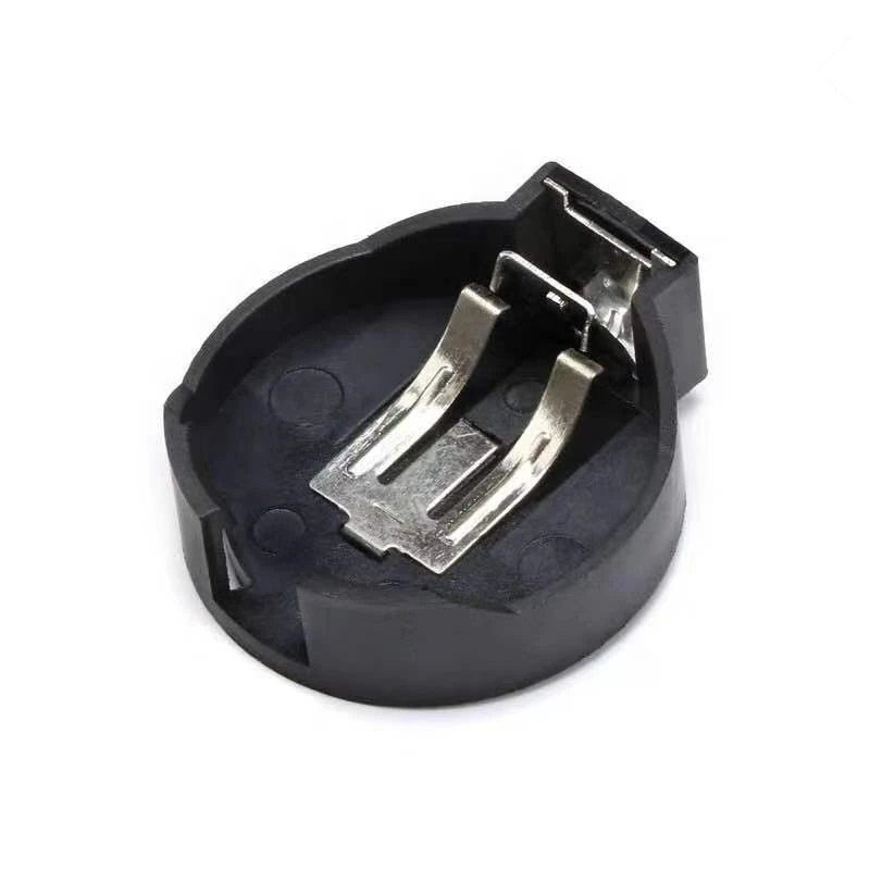 

200pcs/lot Plastic CR2450 2450 3V Button Coin Battery Cell Batteries Socket Holder Case Storage Box 2 Pins Black