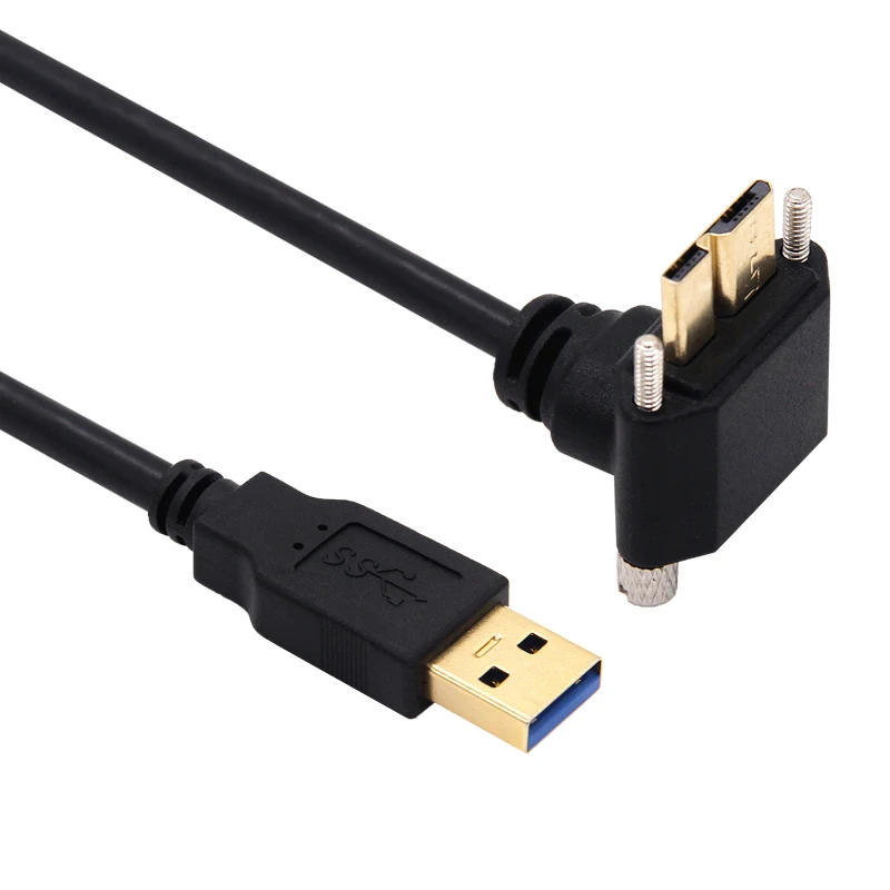Кабель для передачи данных со штекером USB 3 0 и USB3.0 Micro/B 90 градусов вверх вниз левый