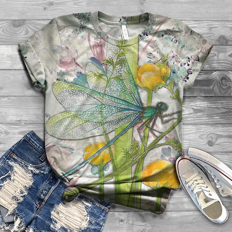 

Ladies Printed Short Sleeve Cartoon O-Neck Top 2021 Original New Ladies T-shirt Ladies T-shirt Plus Small Size Large Size Clothi