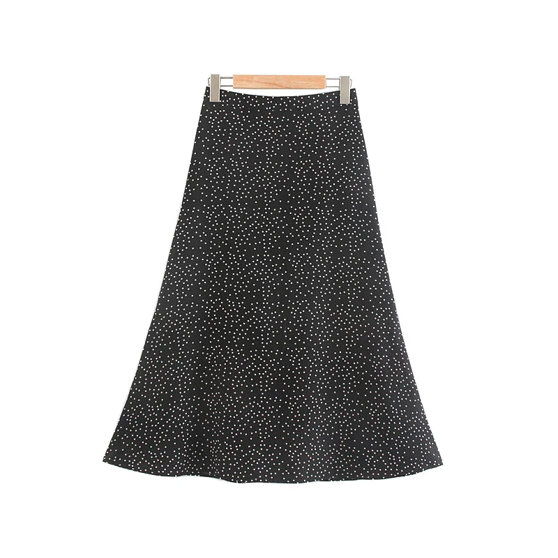 Винтаж стильный Polka Dot Офисные женские туфли миди юбка женская модные трапециевидной формы и на молнии сбоку; женские юбки Повседневное Faldas Mujer - Цвет: as picture
