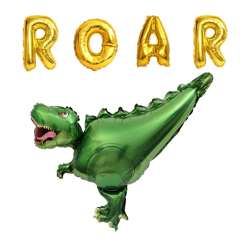 Большой фольгированный шар в виде динозавра воздушный животных для мальчиков