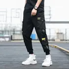 Джоггеры мужские 2021, брюки-карго, уличная одежда, повседневные тренировочные штаны в стиле хип-хоп с карманами, мужские Модные брюки в стиле Харадзюку, штаны для мужчин
