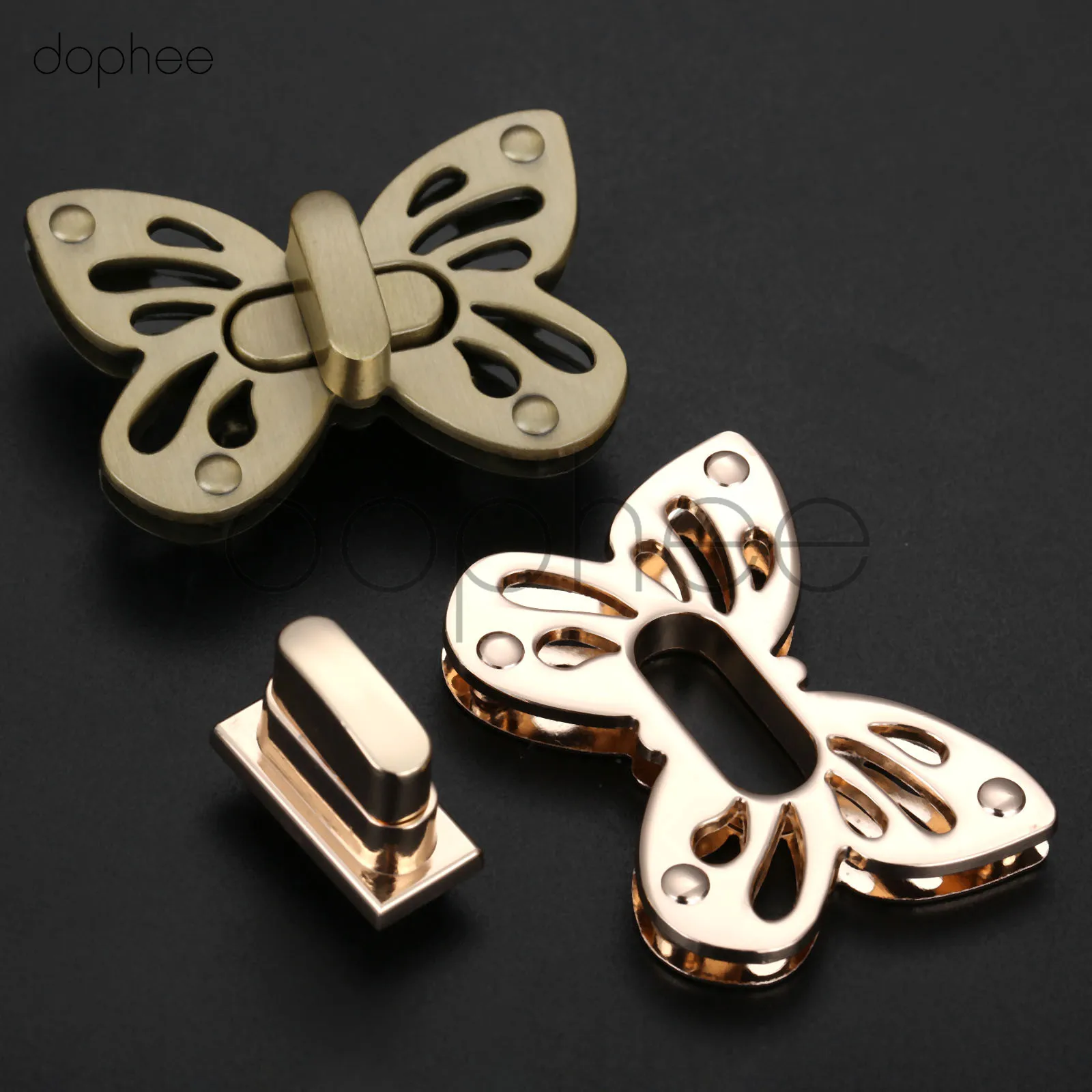 Dophee 1 шт. для женщин с металлической бабочкой DIY застежка Поворотный замок для сумки Сумка Кошелек