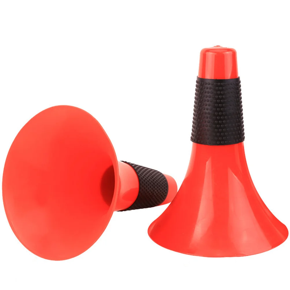 

Red Spot Marker Cones Strong Toughness Horn Cones Sign Skating Flat Base Cone Windproof Football Obstacle (Black Cover)