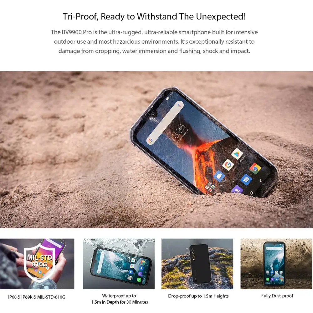 Смартфон Blackview BV9900 Pro 8+128ГБ | Мобильные телефоны и аксессуары