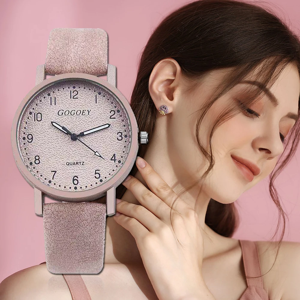 

Gogoey Brand Women's Watches 2019 Fashion Leather Wrist Watch Women Watches Ladies Watch Mujer Bayan Kol Saati relogio feminino