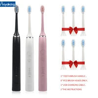 boyakang sonic electric toothbrush 4 cleaning modes ipx7 waterproof usb charger dupont bristles adult smart timing byk22