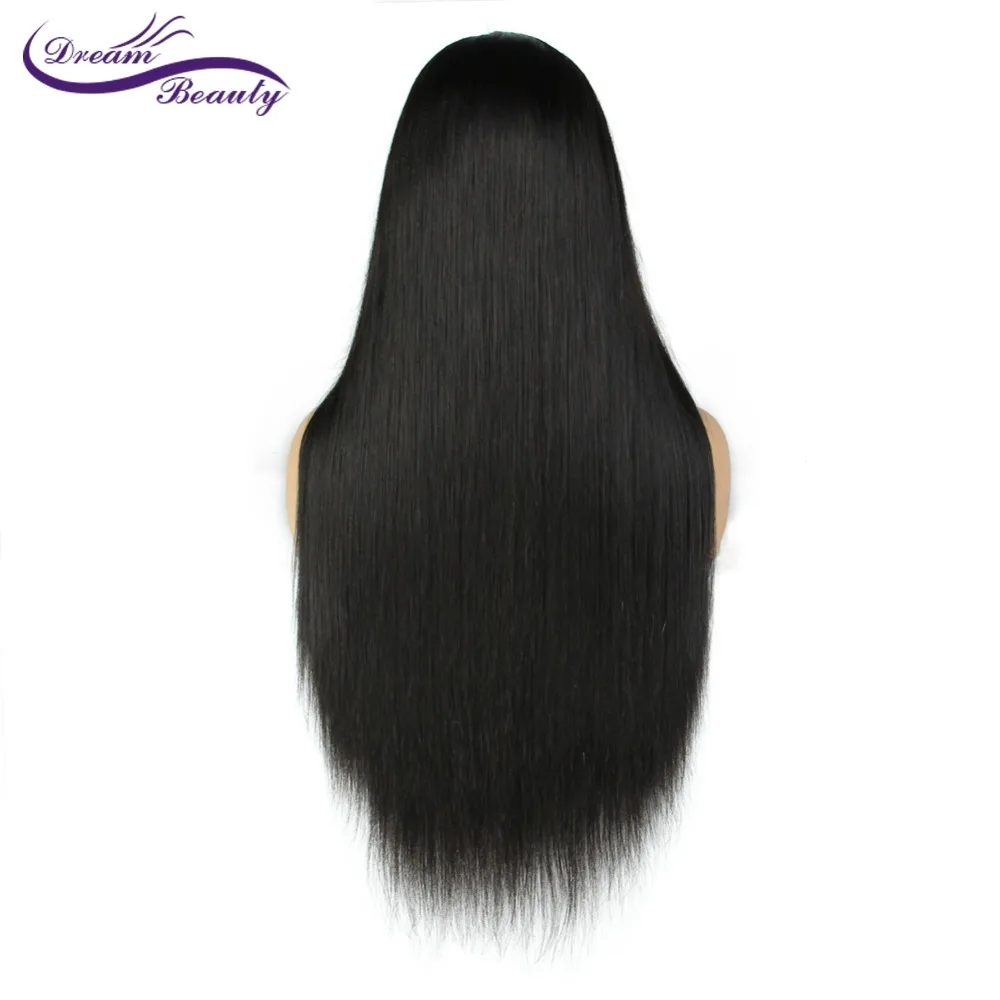 Dream beauty прямой парик на кружеве Remy 13X6 поддельные головы бразильский средний коэффициент "-24" прямые кружевные передние человеческие волосы парики