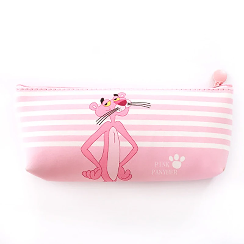 Милый школьный пенал с розовой пантерой чехол для карандашей милый мультяшный