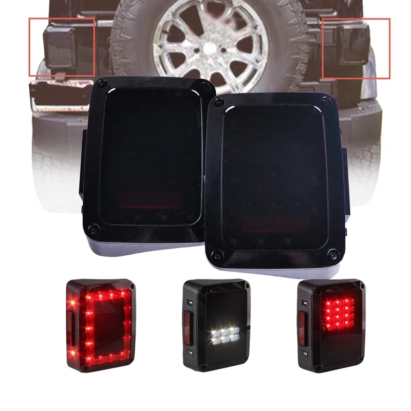 Для Jeep Wrangler JK 2007-2018 2 шт. дымчатый задний светильник s светодиодный тормозной