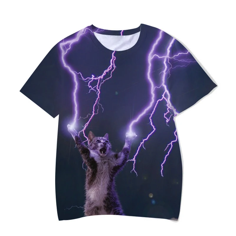 

2021 Summer Fashion Men's T-shirt Beautiful Animal Abyssinian Cat Tattoo 3D Printed T-shirt Unisex Harajuku Shirt Casual T-shirt