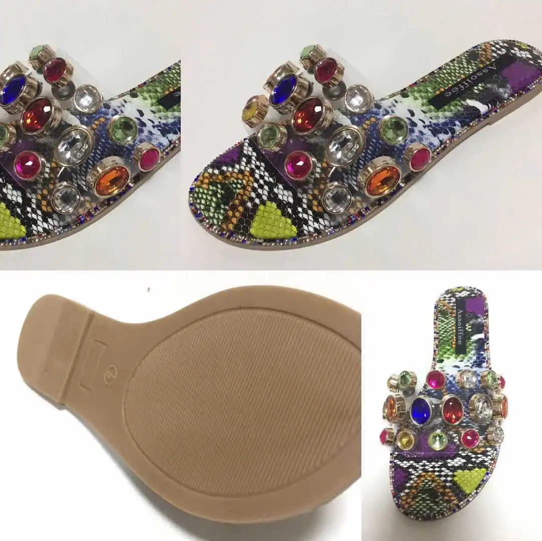 

Glitter Slippers Women Summer Sandals 2020 Fashion Bling Female Candy Color Flip Flops Beach Diamond Flat Shoes Outdoor Sandal