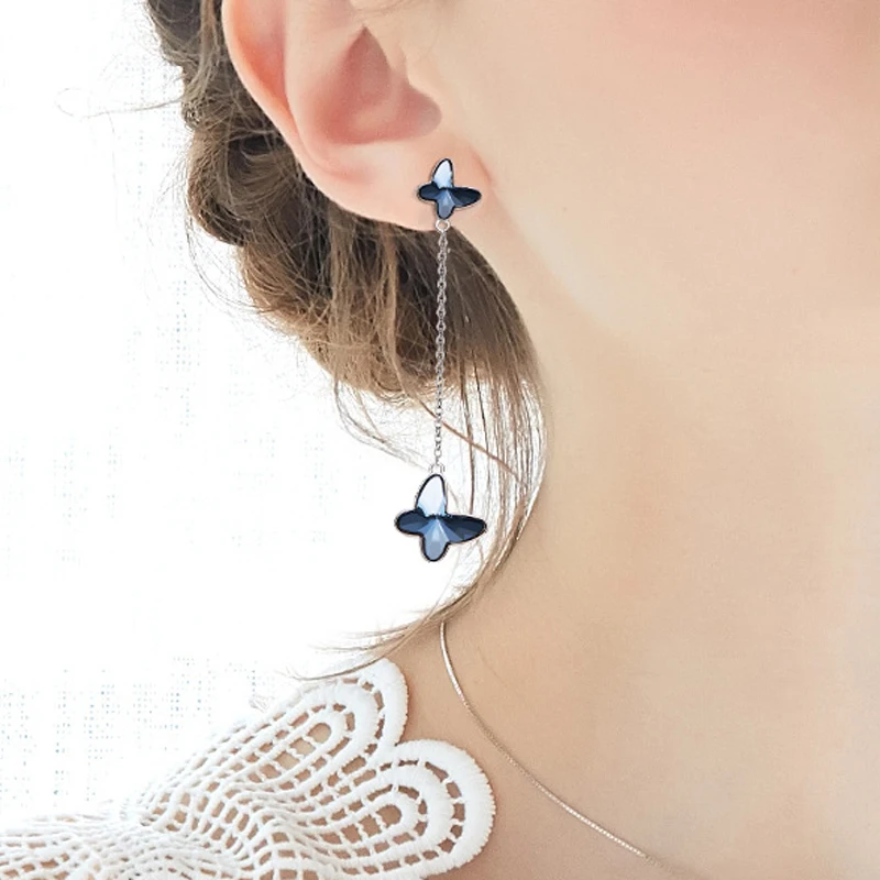 Женские длинные висячие серьги Cdyle Luxe из стерлингового серебра 925 пробы с