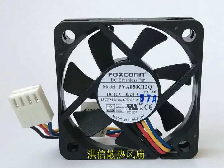 

Original 5010 pva050c12q - p01-ae 12V 0.24a PWM mute fan