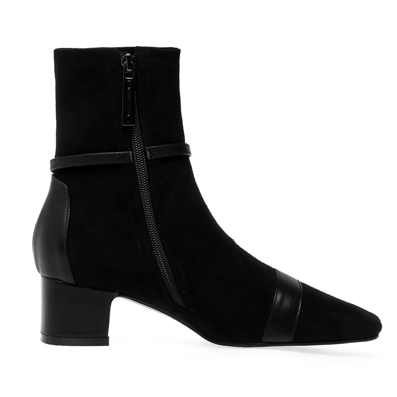 Ботильоны на высоком каблуке Женская Осенняя обувь из натуральной кожи