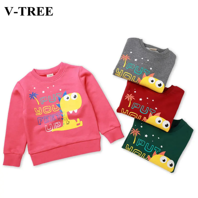 

Autumn Winter Boys Sweatshirts Long Sleeve Tops For Girls Cartoon Girls T Shirts 1-8T Children Shirts Kids Tees Toddler Clothing