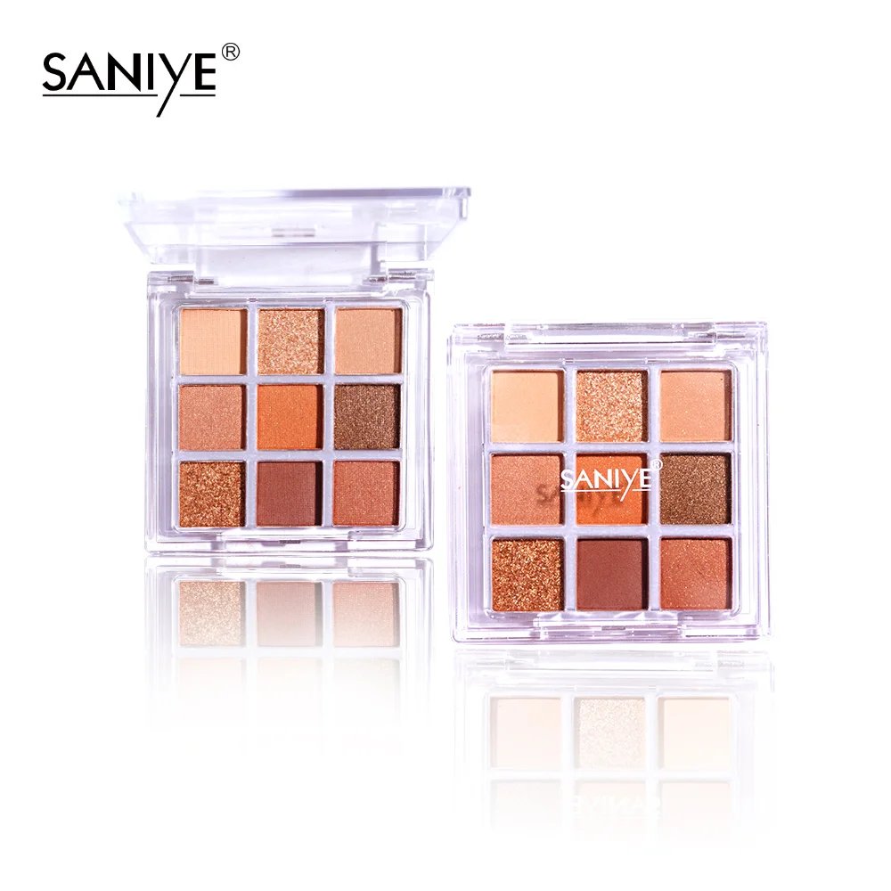 Сания 9 Цвета палитра теней для век макияж Палитра мерцающие тени