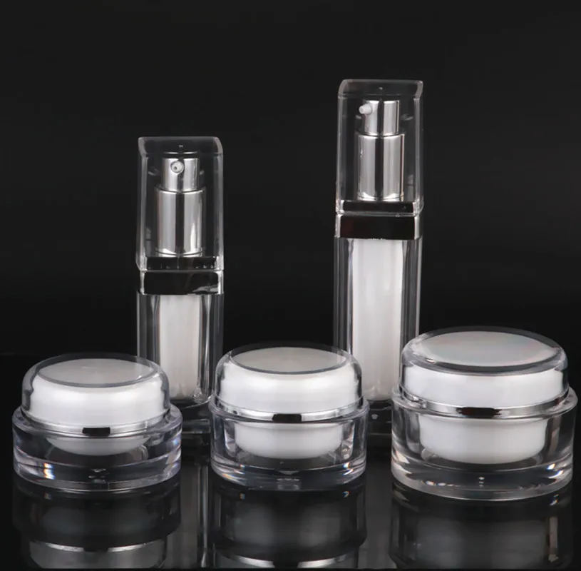 

High-grade Acrylic Empty Cosmetic Packaging 15g Cream Jar with logo