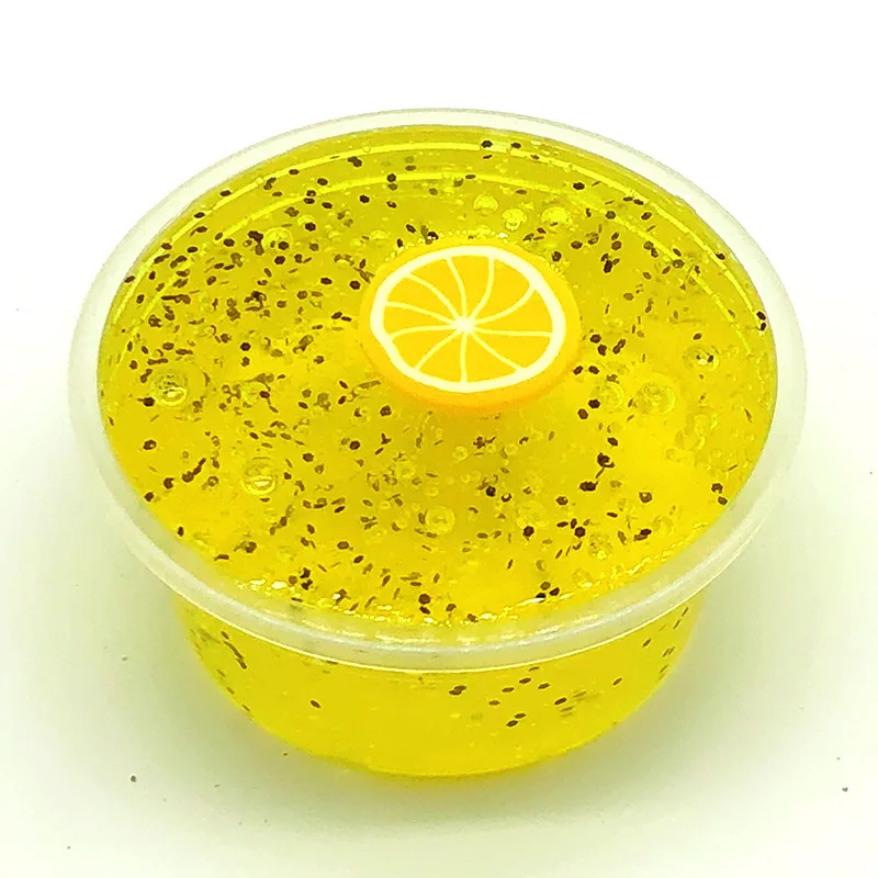 60ml Yellow Afdswg Sticky Squishy Slime Crystal Mud Glaseado Lake Transparent Mud Decompression Toy Squishy's Squishies Toy Extrusion - Цвет: 60ml Yellow