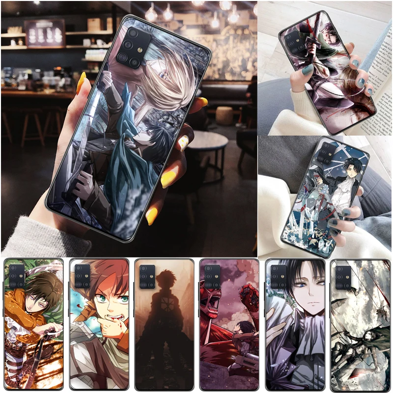 

Attack On Titan Eren Jager Mikasa Ackerman Armin Arlert Levi Phone Case For Samsung Galaxy A51 A71 4G 5G Back Cover Coque