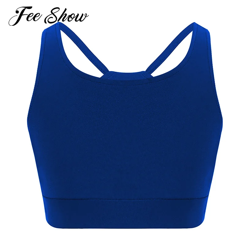 

Sport Tops For Girls Tanks Teenagers Cotton Vest Open Back Crop Top Underwear Breathable Solid Casual Sports Vest Kids Clothing