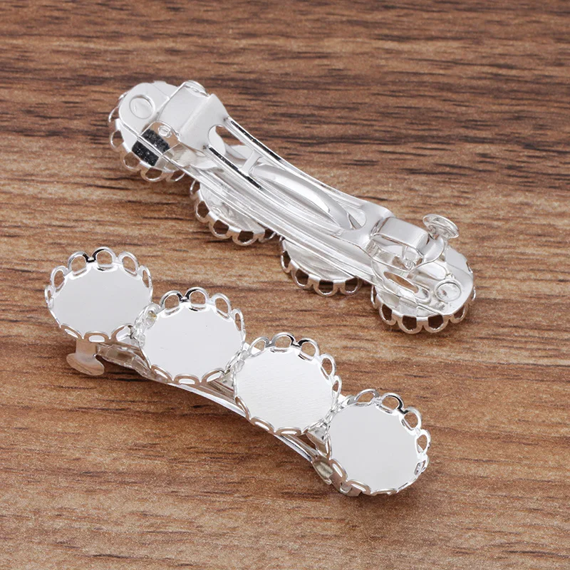 Женские винтажные пустые заколки для волос 100 шт. металлические девочек 12 мм