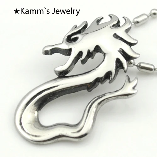 AMUMIU для мужчин кулон с драконом из нержавеющей стали мужские подарки