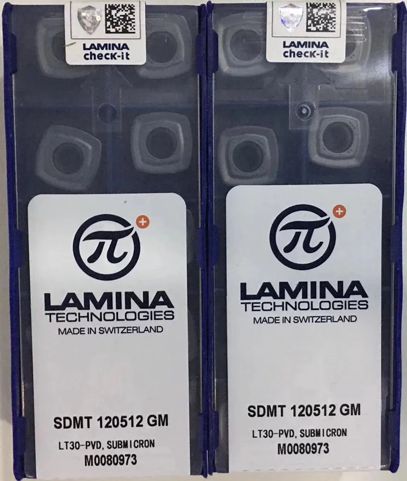 SDMT120512GM SDMT150512GM LT30 10 шт. 50 швейцарских вставок из карбида ламины обработка: