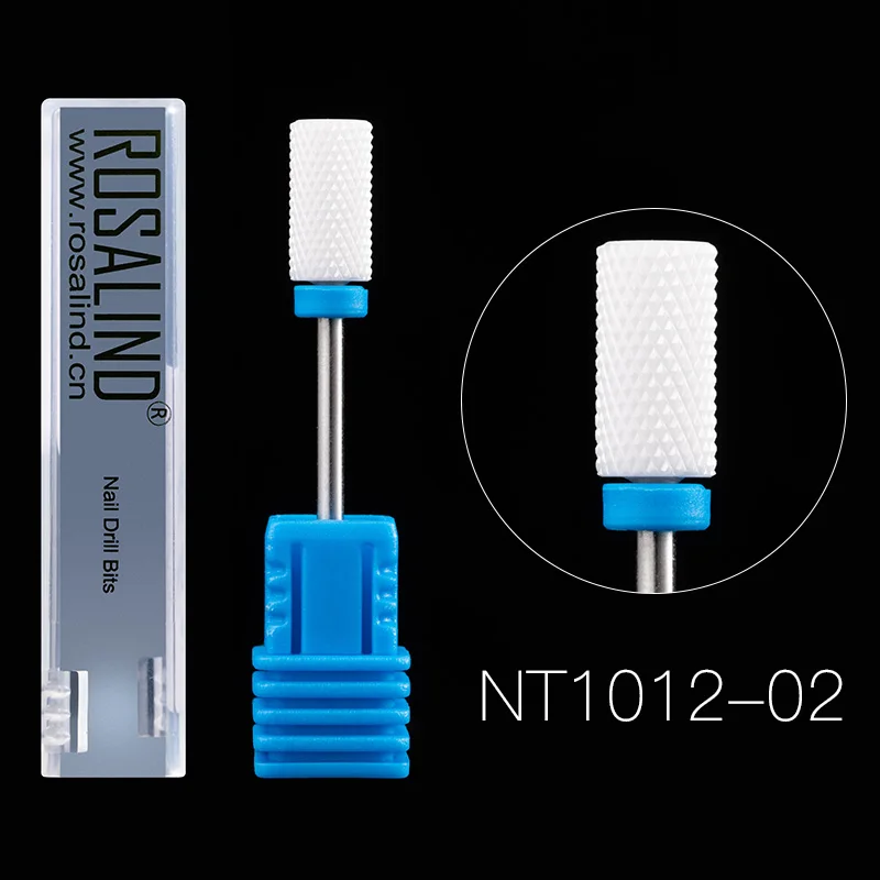 NT1012-02 ROSALIND керамический шлифовальный головной Бур для ногтей Rmove Arcylic поли гель порошок для ногтей Педикюр шлифовальный аппарат инструмент для ногтей - Цвет: NT1012-02