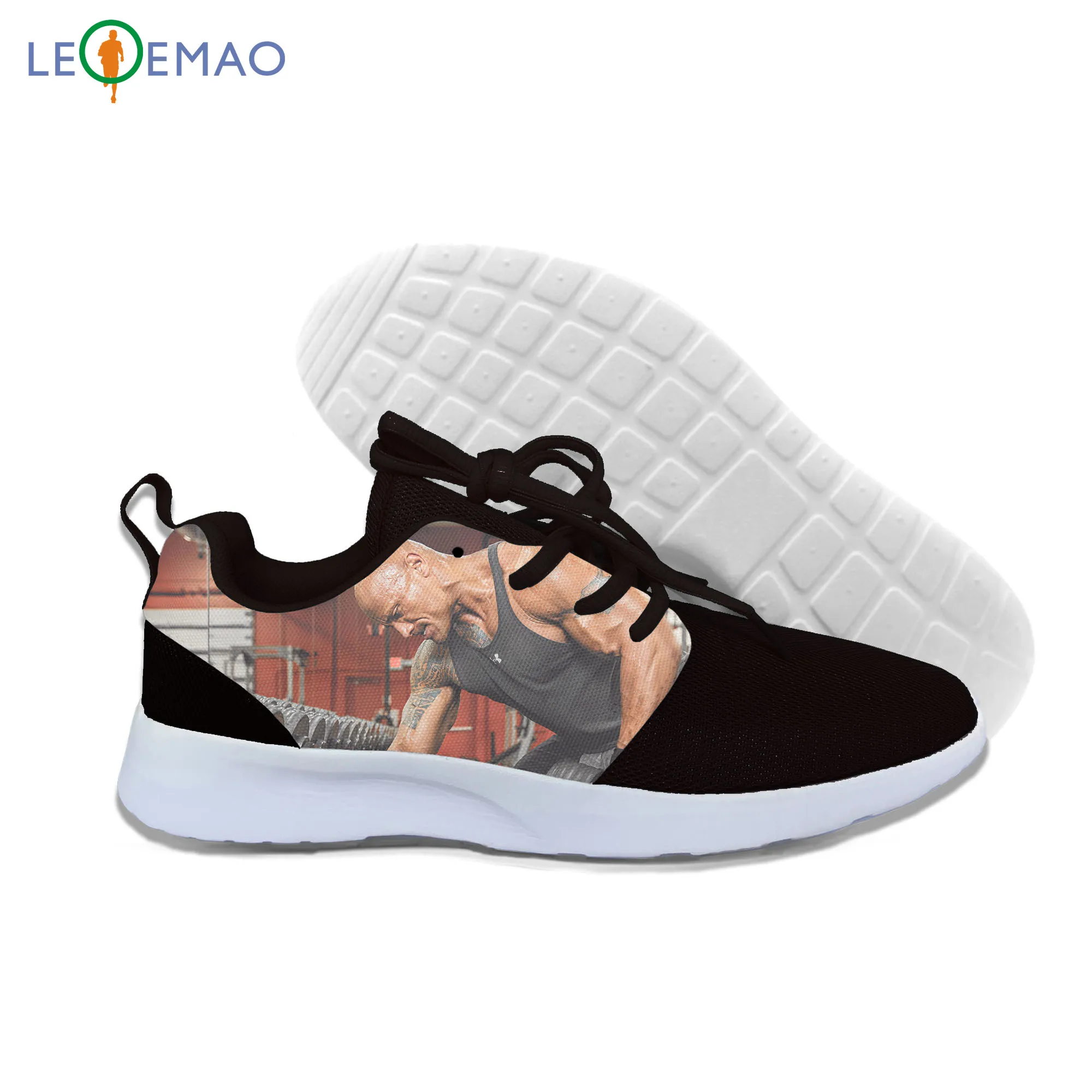 

Sports Shoes Sneakers Hot Dwayne For High Quality Harajuku 3D Printing Dwayne Johnsons Running Walking Gym Shoes Men