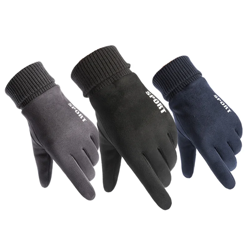 

Winter Thermal Fleece Touchscreen Gloves Soft Fleece Gloves Cold Weather Fits Men & Women For Cycling Hiking Camping Skiing