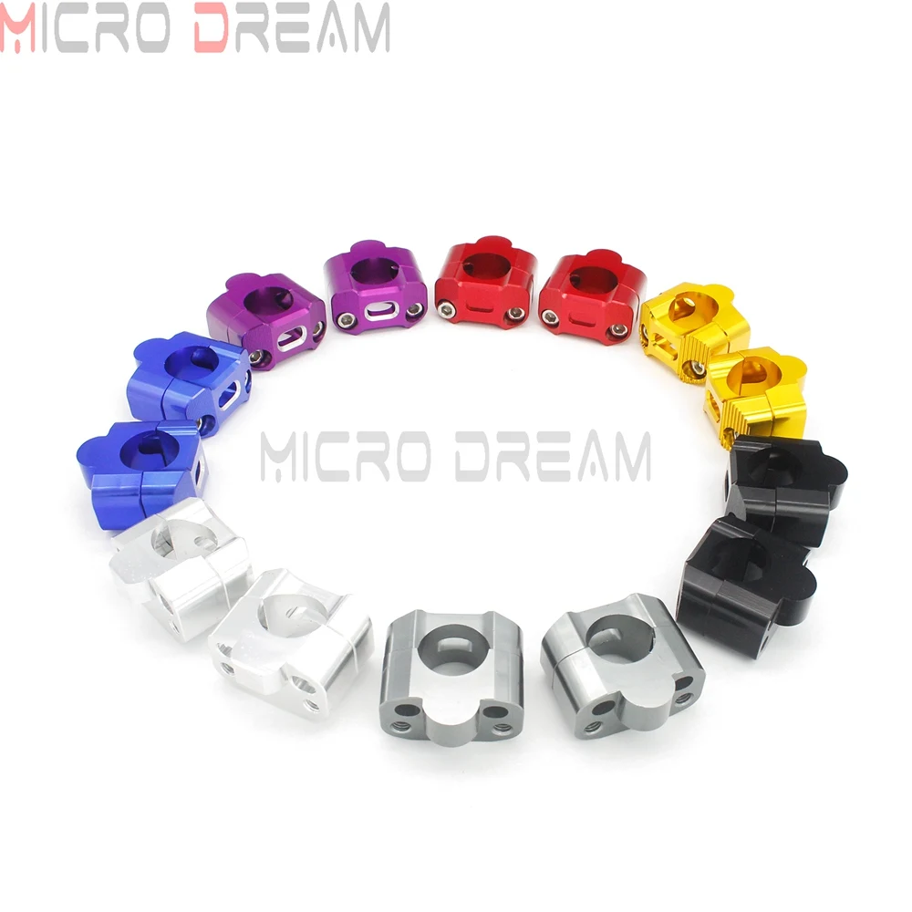 

1 Pair Motorcycle 7/8" To 1-1/8" Handlebar Adapters Universal Bar Clamps Mount 28/22mm For BMW Suzuki Honda Yamaha ATV 20mm Rise