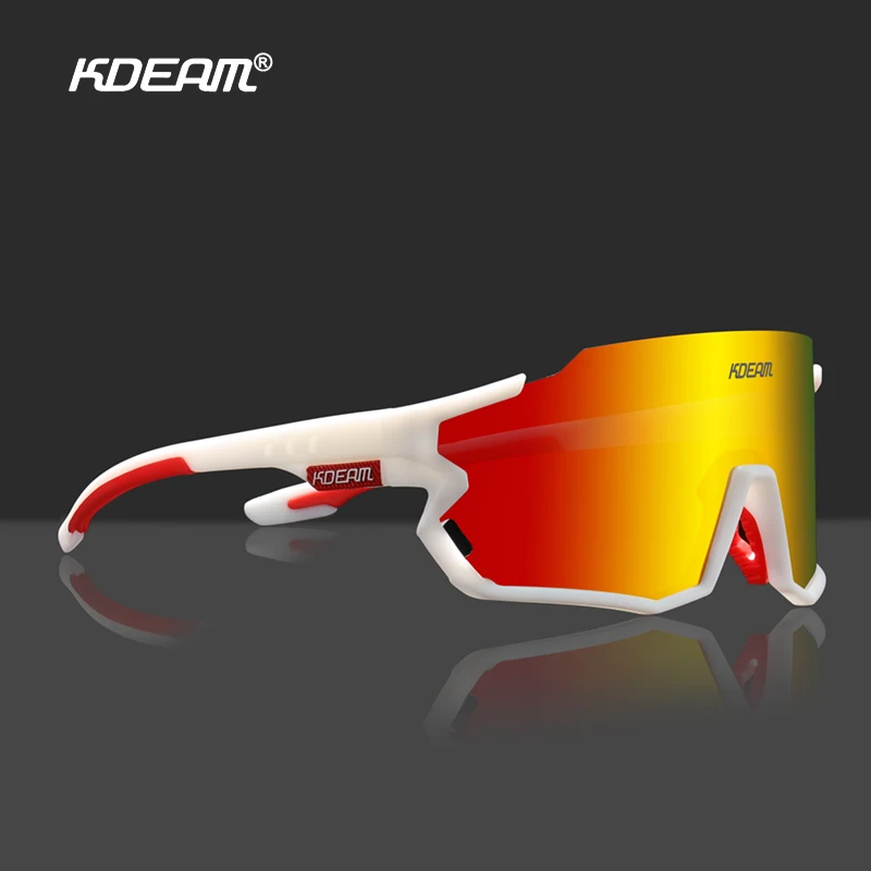 

Мужские и женские очки с поляризацией KDEAM, черные солнцезащитные очки в оправе из TR90, большие спортивные очки