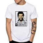 Мужские футболки с принтом Пабло Эскобара, летняя рубашка с принтом Колумбии, поп-арт, наркоз, YH118