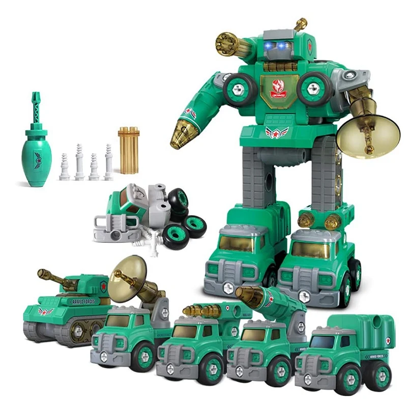 

Take Apart Toys 5 in 1 Peace Defender Transform Into Robot for Kids