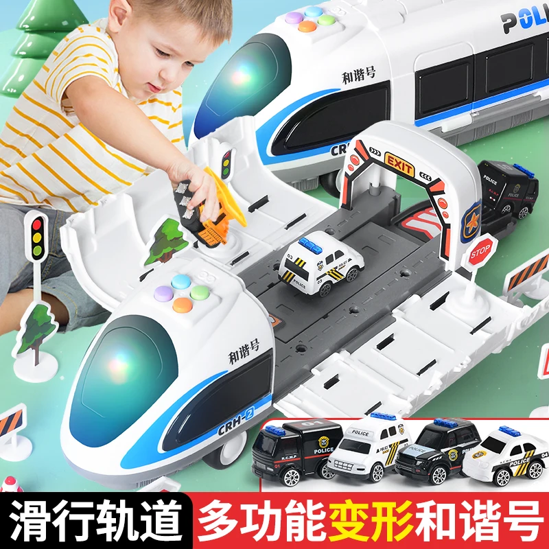 

Игрушечный высокоскоростной поезд, модель музыкальной истории, трек, инерционная детская игрушка, пассажирский поезд большого размера, детская железная дорога, игрушечный автомобиль, подарки
